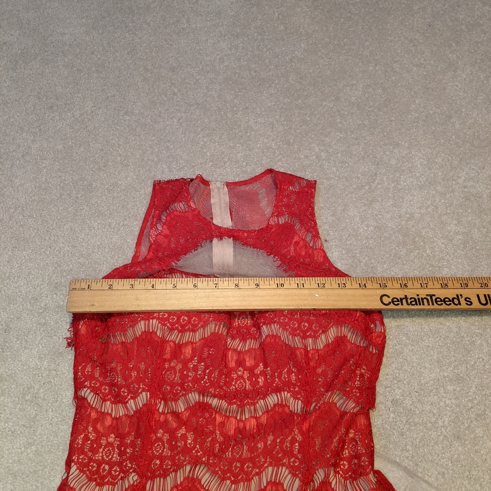 Steppin' out Women's Lace Flare Hem Dress - Picture 12 of 16